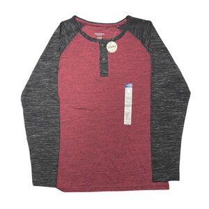 🔥 5 for $30 🔥 NWT Arizona Jean Co. Long Sleeve Henley Shirt | Size L 14/16 Husky